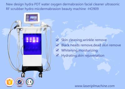 China Hydra Pdt Ultrasonic Scrubber Water Oxygen Dermabrasion Machine Rf Beauty Facial Cleaner for sale