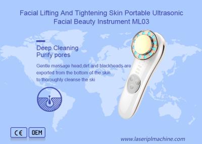 China Piel de elevación del instrumento facial ultrasónico portátil de la belleza y de ajuste facial en venta