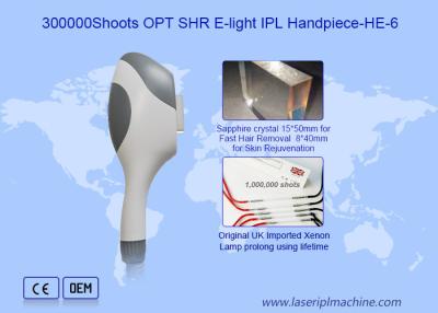 China 300000 Shots Hair Removal Painless Ipl Handle BV Certificate for sale