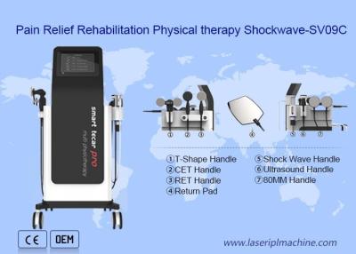 China Eswt Rf Tecar Diathermy Shockwave Physiotherapy Machine For Sport Injury for sale