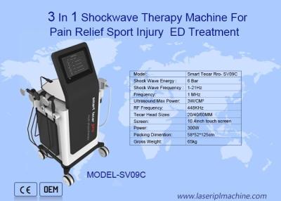 China 3 In 1 ODM Extracorporeal Shockwave Therapy Machine For Ed for sale