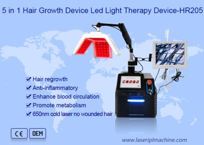 Chine 5 dans 1 machine de beauté de perte des cheveux de thérapie de la croissance LED Ligt PDT de cheveux anti à vendre