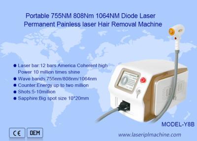 China Tragbare Dioden-Laser-Haar-Abbau-Schönheits-Maschine 808nm der hohen Leistung zu verkaufen