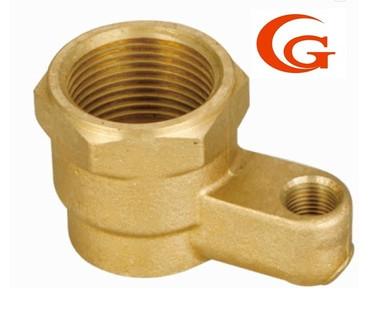 China Hexagonal Brass Water Pipe Fittings , 45D Flared Pipe Fittings for sale
