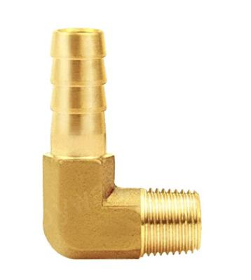 China 3/8'' Barb To 1/2'' NPT Male Brass Elbow For Water Pipe for sale