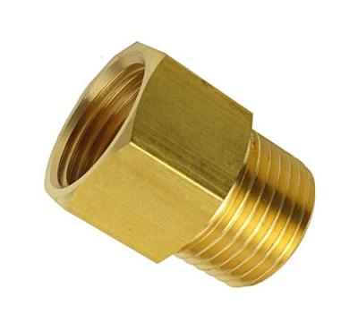 China Brass Pipe Fitting Adapter 1/2 BSPT Male x 1/2 NPT Female for sale