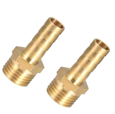 China 1/4inch / 6mm Hose Barb , Male BSP Thread Brass Barbed Coupling for sale