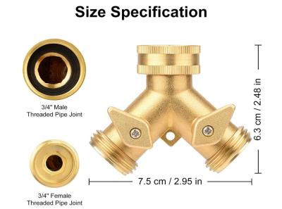China ANSI CNC Brass Y Valve For Lawn Irrigation Watering for sale