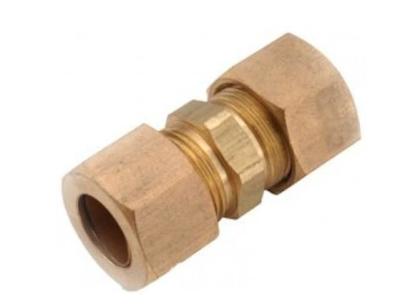 China 5/8 Inch X 3/8 Inch Brass Compression Fitting Reducing Union for sale
