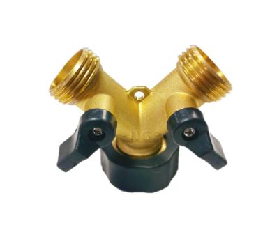 China 2 Way 3/4'' On Off Brass Y Valve Garden Irrigation Distributor for sale
