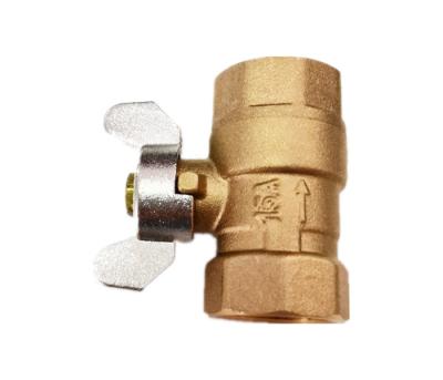 China 1/2 Brass Ball Valve Female And Female With Butterfly Handle for sale