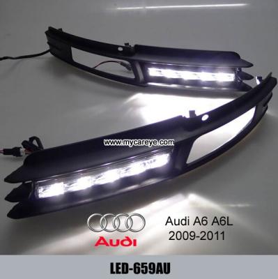 China Bright White LED DRL Daytime Fog Light Run signal lamp For Audi A6 A6L for sale