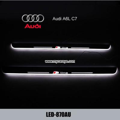 China Audi A6L C7 LED Lights Scuff Plate protector Threshold Tread car Pedal for sale