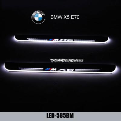China BMW X5 E70 Car accessory stainless steel scuff plate door sill LED light for sale