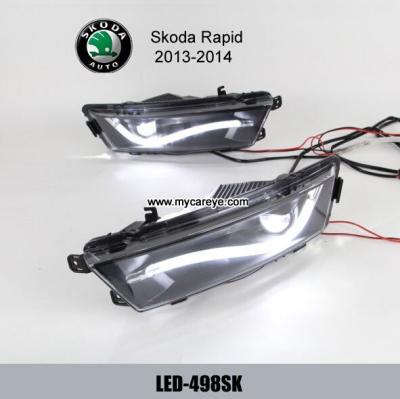 China Skoda Rapid DRL LED light guide Daytime driving Lights foglight daylight for sale