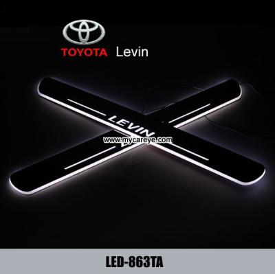 China El travesaño de la puerta de coche del paso lateral de las luces LED de Toyota Levin llevó el desgaste auto ligero del pedal en venta