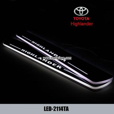 China Toyota Highlander car door welcome lights LED Moving Door sill Scuff for sale for sale