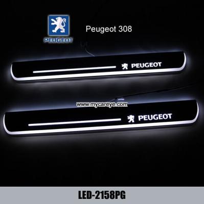 China Peugeot 308 Car accessory moving door scuff LED Pedal Lights for sale for sale