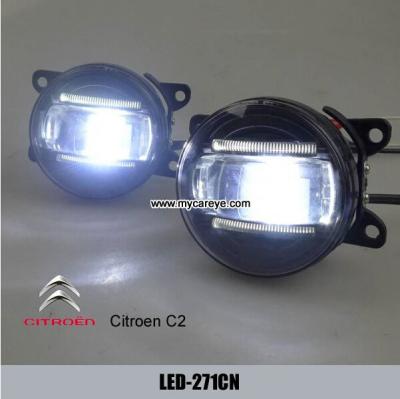 China Citroen C2 car front fog lamp assembly daytime running lights LED DRL for sale