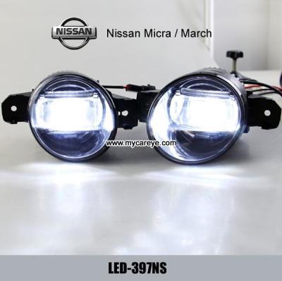 China Nissan Micra March car fog light upgrade with daytime running light DRL for sale
