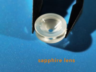 China Fan Shaped Polished / Unpolished Sapphire Lens Glasses Al2O3 Single Crystal for sale
