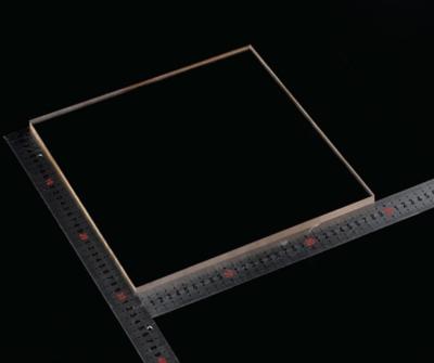 China Sapphire Windows Glass Substrates Al2O3 Crystal Circle Round Fan Square 200x200mm à venda