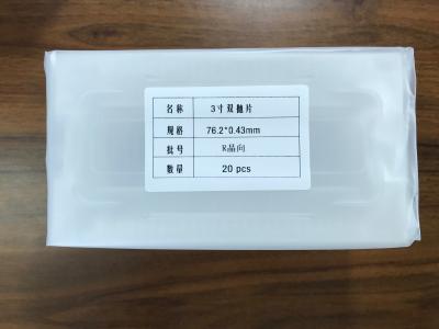 China 2 3 obleas del zafiro de 4 pulgadas para el grueso óptico 400um Dsp ponen a cero grado en venta