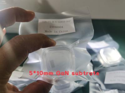 China Customized Size 5x10mm M Axis Free Standing HVPE Gallium Nitride Wafer for sale