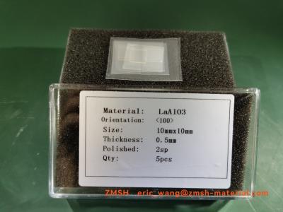 Κίνα ΛΑΟΤΙΑΝΌ υπόστρωμα ενιαίου κρυστάλλου γκοφρετών κρυστάλλου 0.5mm LaAlO3 προς πώληση
