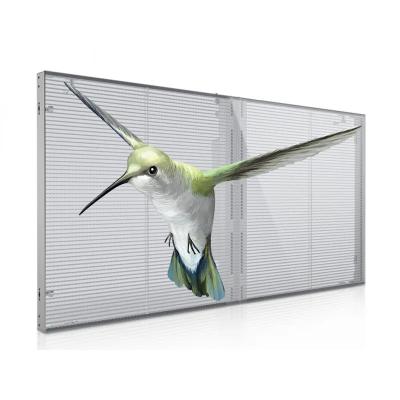 China P7.9 10.4Q10T Transparent LED Display Glass Window Wall Screen Wan for sale