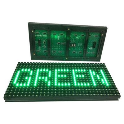 China P10 Single Green Led Display Module DIP Outdoor Waterproof 32*16 Matrix 1/4 Scan for sale