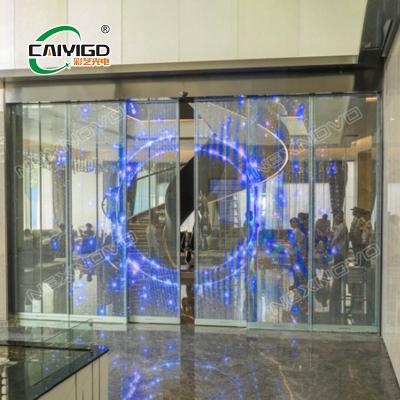 China Y Sliding LED Screen Rail Moving Transparent Led Screen Panel for sale