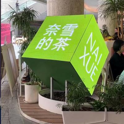China Soluciones llevadas 640mm*640m m interiores de la exhibición de la exhibición del cubo del LED en venta