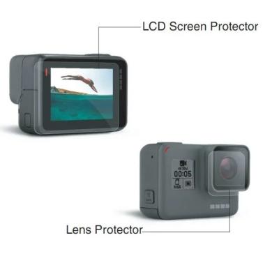 China Acessórios do herói 5 de Gopro da película protetora do protetor + do painel LCD da lente, jogo da câmera do esporte à venda