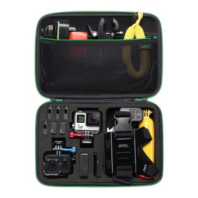 China Black Large Camera Carrying Case , Portable Nylon EVA Travel Camera Case for sale