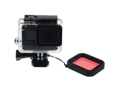 Chine Logement de plongée rouge des accessoires 40M du héros 5 de Gopro de filtre de lentille de scaphandre de plongée de caméra à vendre