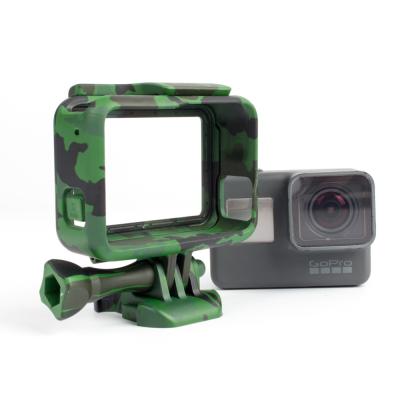 China Camouflage Standard Border Frame Protective Action Camera Housing , GoPro Hero 5 housing for camera  for sale
