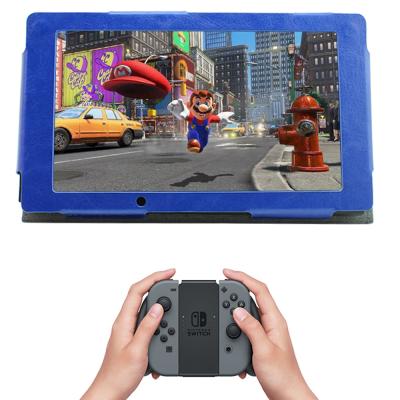 China Dual Purposes Nintendo Switch Parts PU Leather Protective Skin Cover Case Light Weight for sale