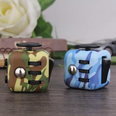 China Stress Relief anti anxiety fidget cube Camouflage Color Series Fashionable Design for sale