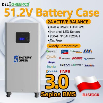 China In Stock Active Balancer 3.0 Seplos BMS 16 Pcs EVE 304ah Cell Battery DIY Case for sale