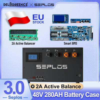 China Deligreen Seplos 51.2V Metal Kits Active Balancing 3.0 BMS Lifepo4 Battery 200A ABMS Voor huishoudelijke stroom Te koop