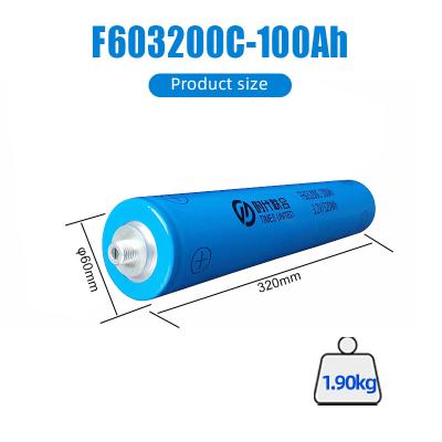 China Deligreen Deep Cycle Cylindrical LiFePO4 Battery 3.2V 100Ah for sale