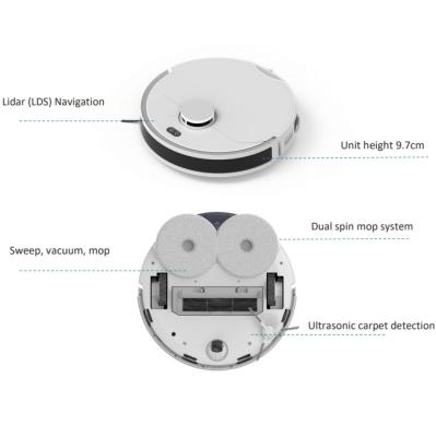 China Self Empty Robot Vacuum And Mop Self Clean  0.5 Liters With Edge Cleaning Modes for sale