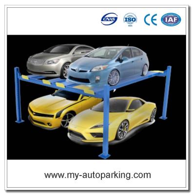 China On Sale! 4 Post Car Lifts 2 Level Parking Lift Double Deck Underground Car Parking Lift for sale