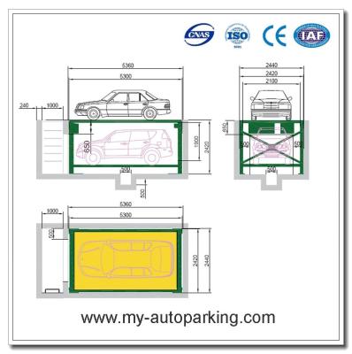 China Underground Parking Garage Design/Double Stack Parking System/Hydraulic Stacker/Garage Storage Solution for sale