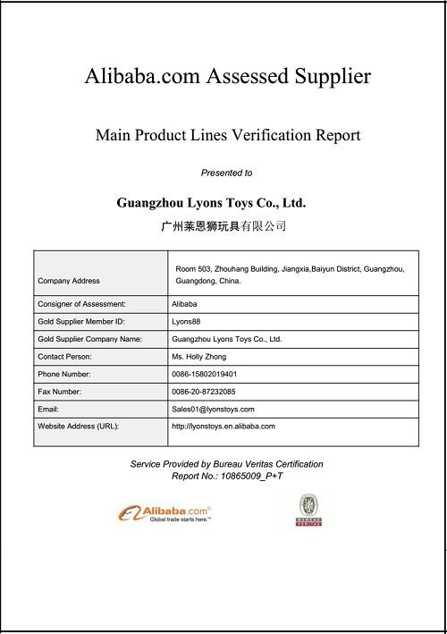 BV - Guangzhou Lyons Toys Co., Ltd.