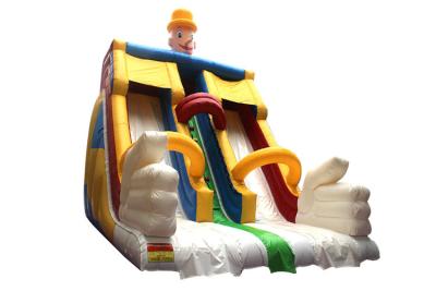 China Lead - Free Giant Carton Double Inflatable Dry Slide For Children 3 Years Old And Above for sale