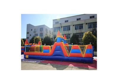China Inflatable Challenging Obstacle Course With Bright Colored For Rental for sale