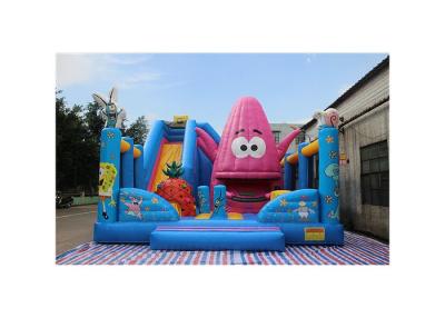 China Spongebob And Patrick Star Inflatable Fun City / Blow Up Amusement Park for sale