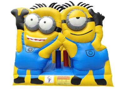 China Children's inflatable Minions bounce house yellow jumping castle with slide home use for sale